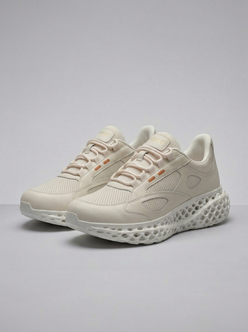 P002 beige and white 3D-printed leather sneaker detail asset 52